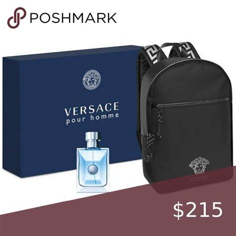 2-piece versace pour homme & backpack set|Versace Pour Homme original.